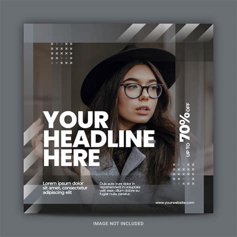 Premium Vector | Grey modern fashion social media and instagram post design templates