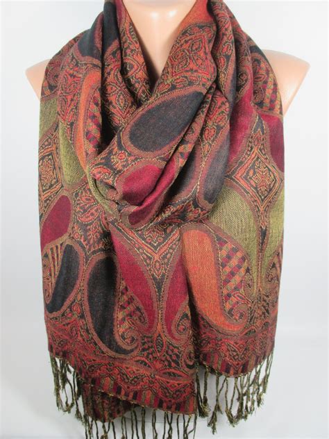 Pashmina Scarf Shawl Brown Pashmina Oversize Scarf by MelScarf