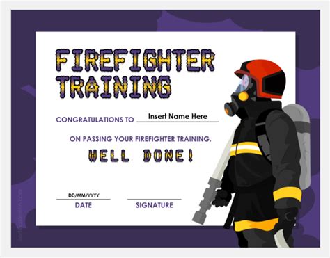 Firefighter Training Certificate Templates for Word | Free