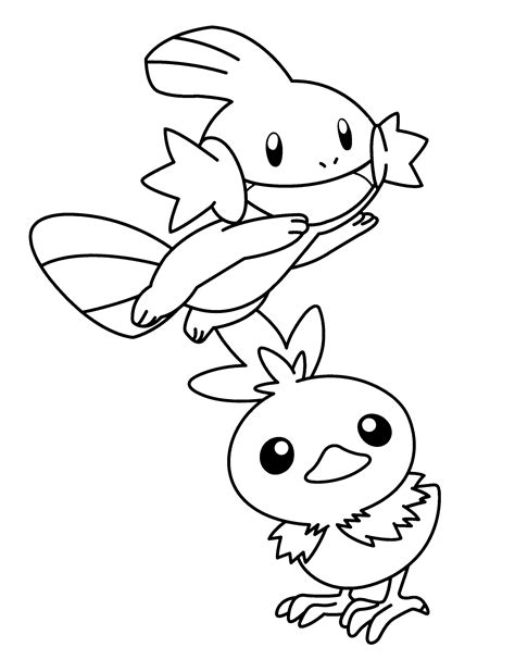 Pokemon Coloring Pages Mudkip | BubaKids.com