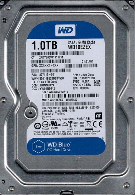 WD10EZEX-60WN4A0 DCM: HBNNHT2AHB WCC6Y Western Digital 1TB | eBay