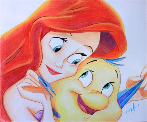 Ariel and Flounder from Little Mermaid