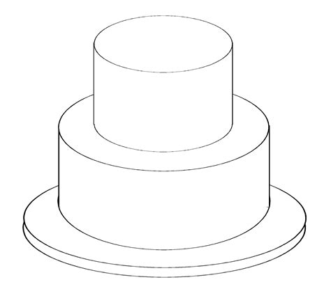 Birthday Cake Coloring Page Blank Coloring Pages