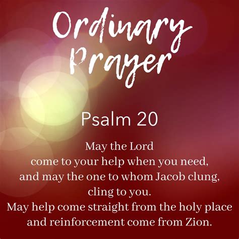 Ordinary Prayer: Psalm 20 | with backward mutters of dissevering power