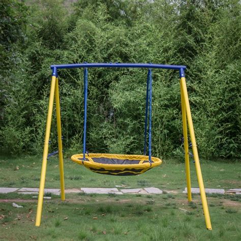 Kinbor Outdoor Children Swing Garden Fun Swing Set Backyard UFO Swing - Walmart.com - Walmart.com