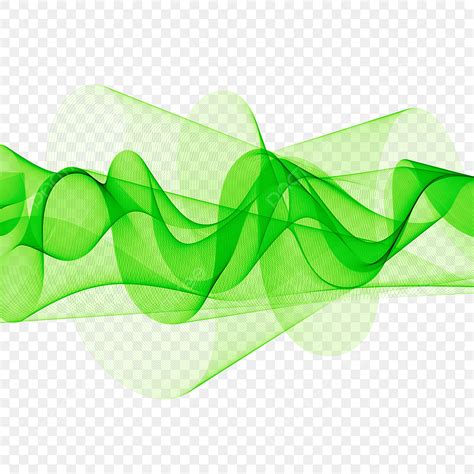 Green Abstract Wave Vector PNG Images, Abstract Green Flowing Wave ...