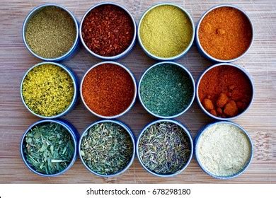 Twelve Assorted Dried Spices Herbs Cooking Stock Photo (Edit Now) 678298180