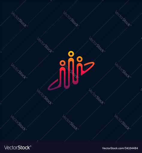 Community logo template designs people beat logo Vector Image