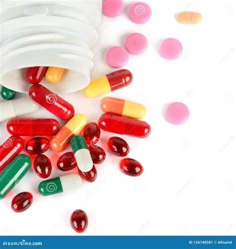 Assorted Pharmaceutical Medicine Pills, Tablets And Capsules Iso Stock ...