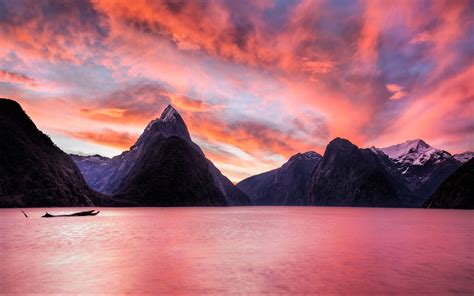 Japan Mountains Lake At Sunset Wallpaper, HD Nature 4K Wallpapers, Images and Background ...