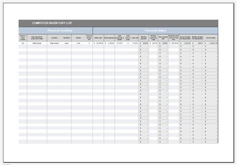 Computer Inventory Template for MS Excel | Excel Templates