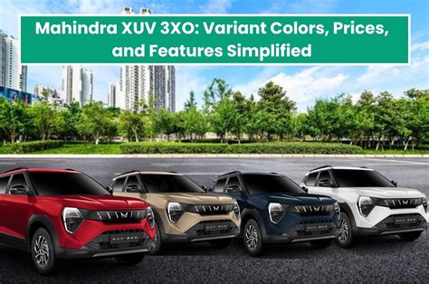 Mahindra Xuv 3xo Colors