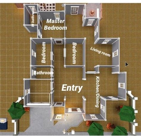 bloxburg house layout 1 story - Amada Christianson