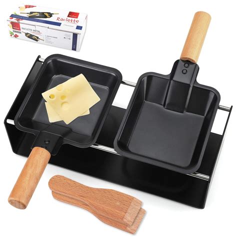 Buy Raclette Grill Cheese Melter Non-Stick Raclette Grill Set Mini Cheese Melting Pan with ...