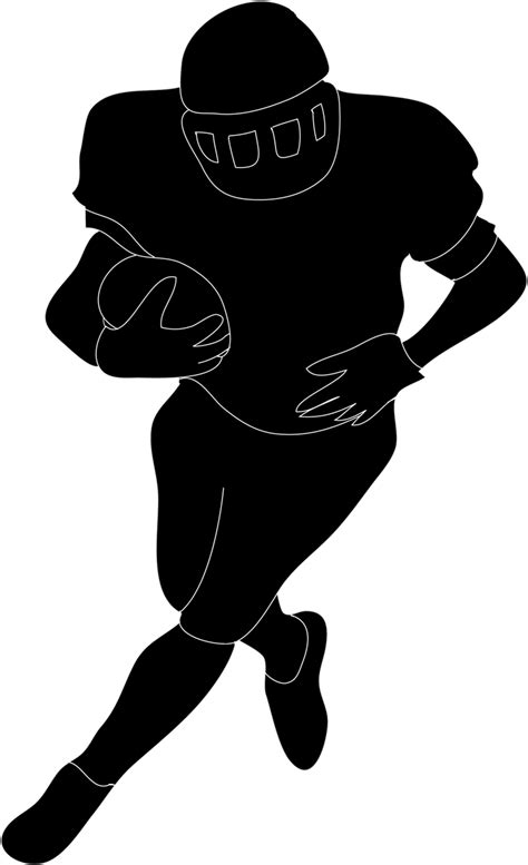 Football black and white football player clipart black and white free ...