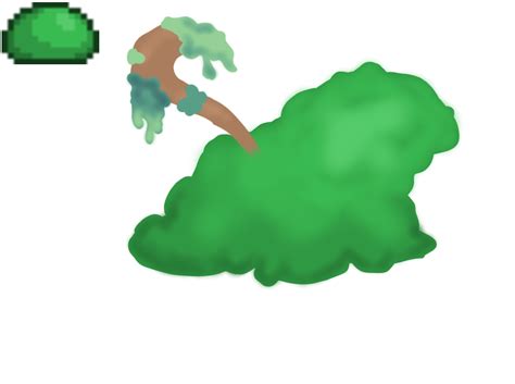 Drawing terraria enemies #38 Green Slime : Terraria