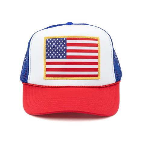 American Flag Patch Trucker Hat – LocalBeach