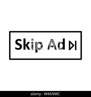 skip ads video icon or logo illustration. perfect use for website ...