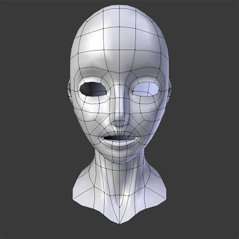 Low-poly Head Base Mesh free VR / AR / low-poly 3D model | CGTrader