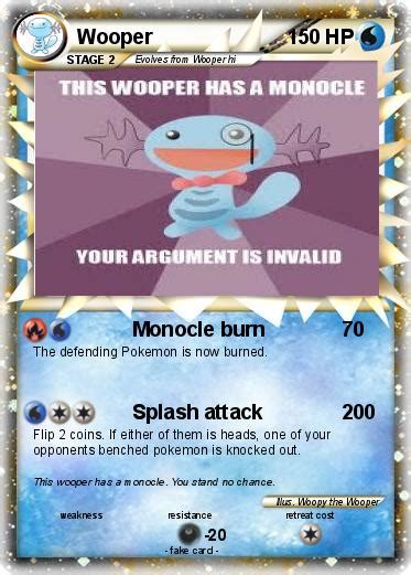 Pokémon Wooper 46 46 - Monocle burn - My Pokemon Card