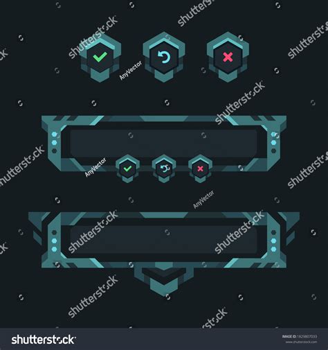 Vector Game Ui Asset Set Collection Stock Vector (Royalty Free ...