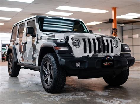 Jeep Wrangler camo Wrap Installation - Mile High Customs