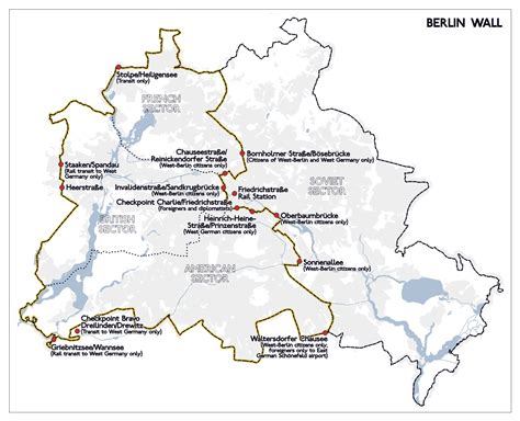 Large Berlin Wall map | Berlin | Germany | Europe | Mapsland | Maps of the World