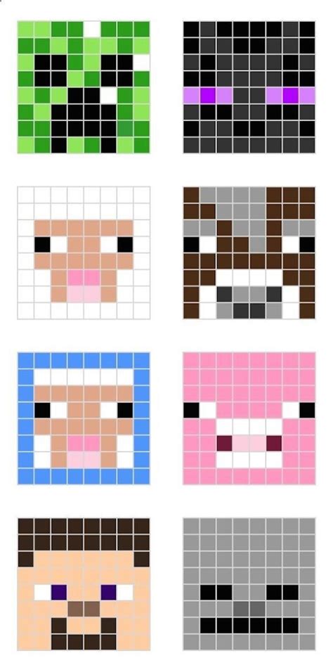 50 plantillas Hama Beads gratis para tus manualidades | Minecraft pixel ...