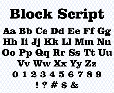 Block Font Ttf Svg Serif Font Basic Font Digital Font Block - Etsy ...