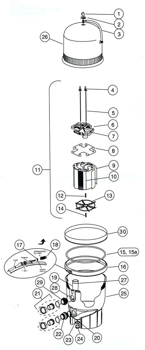 Pentair De Filter Parts Diagram