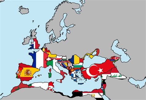 Flag map with modern borders of the Roman Empire : r/MapPorn