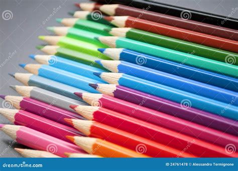 Colorful Wooden Pencils Crayons Royalty Free Stock Photos - Image: 24761478