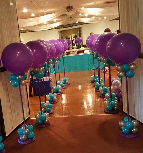 Purple Balloon Centerpieces