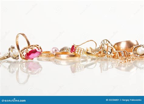 Jewellery on the White Background Stock Image - Image of beauty, luxury: 22236801