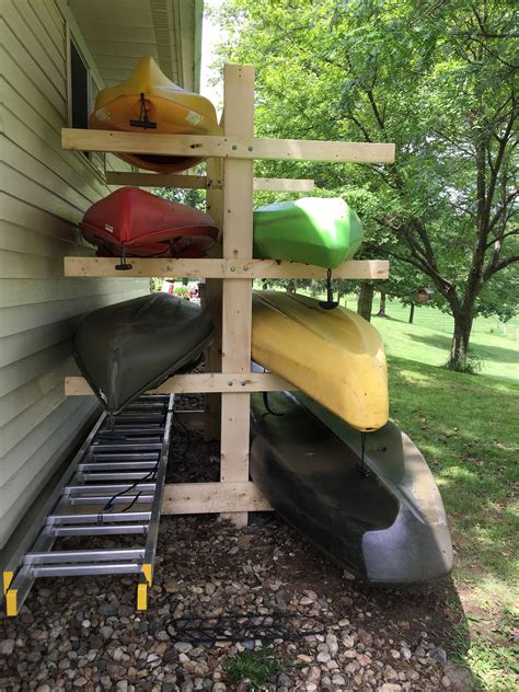 Kayak rack #boatonlakeprojects | Kayak storage rack, Diy kayak storage, Kayak storage