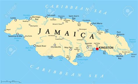 Mapa De Jamaica - Mapa De Rios