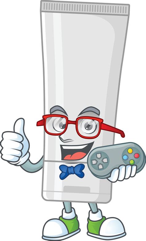 White plastic tube Cartoon character 21290355 Vector Art at Vecteezy