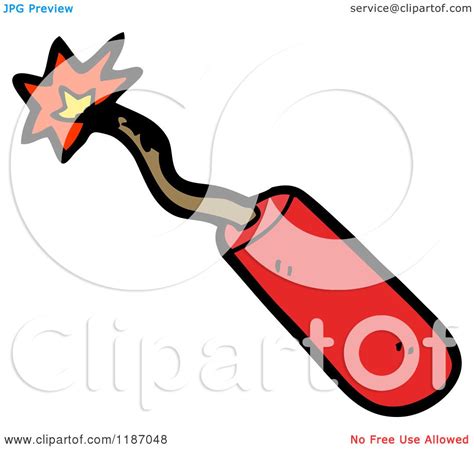 Cartoon of a Stick of Dynamite - Royalty Free Vector Illustration by ...