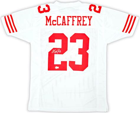 Christian McCaffrey Autographed San Francisco 49ers Custom White Jersey - KBK Sports