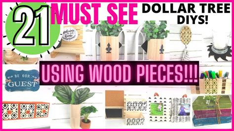 21 MUST SEE HACKS and ideas to use DOLLAR TREE WOOD ITEMS! High-End DOLLAR TREE 2021 ROOM DECOR ...