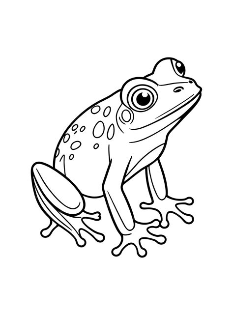 Premium Vector | Frog Coloring Page line art Illustration and vector art