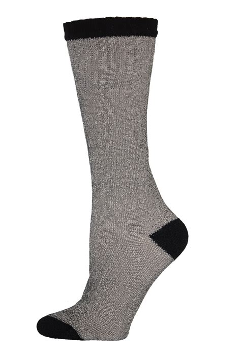 Ruggeds Women's Insulated Thermal Socks with Black Stripe - 2 Pairs