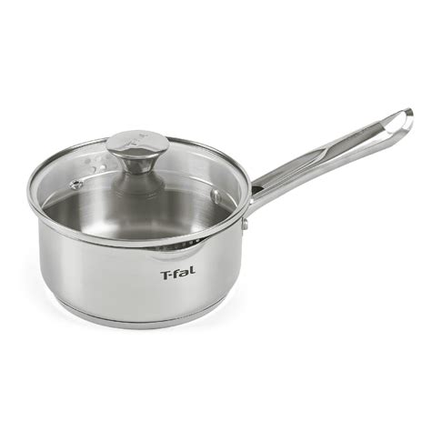 T-fal Cook & Strain Stainless Steel Cookware, Sauce Pan with lid, 1.5 quart - Walmart.com ...