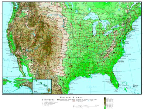 Elevation Map Of The United States Map Of The World | Images and Photos finder