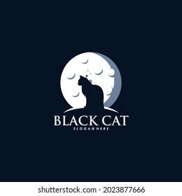 Black Cat Logo Design Vector Stock Vector (Royalty Free) 2023877675 ...