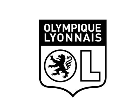 Olympique Lyonnais Club Symbol Logo Black Ligue 1 Football French ...