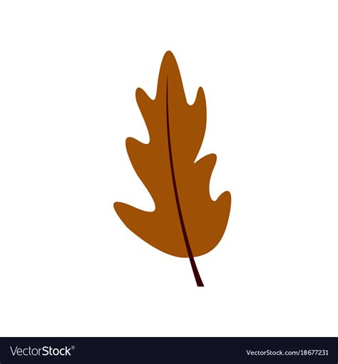 Simple brown leaf Royalty Free Vector Image - VectorStock