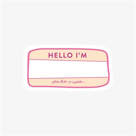 My Name Is Sticker