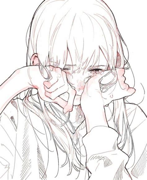 Anime Crying Drawing Reference and Sketches for Artists