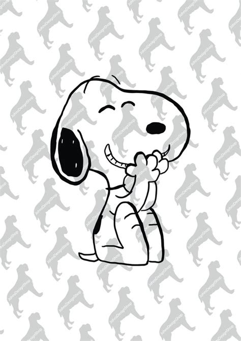 Snoopy Laughing Vinyl Decal - Etsy